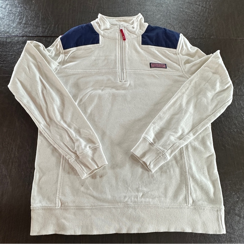 American Flag Vineyard Vines 1/4 zip Sweatshirt Sz Small